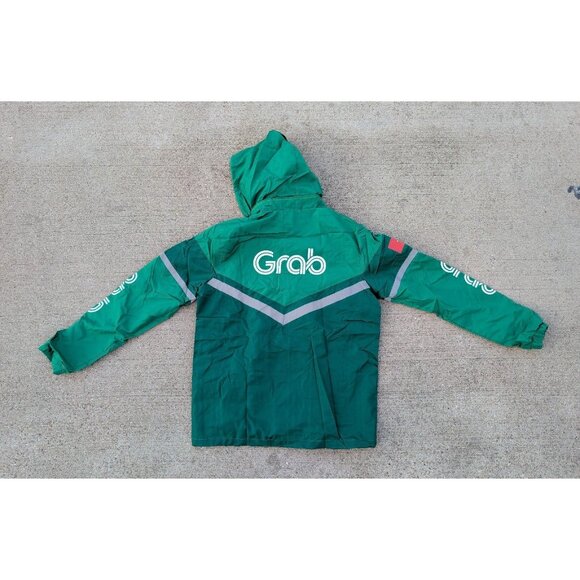 Grab Jacket Vietnam Motorbike Hooded Windbreaker Size Medium - Picture 5 of 5
